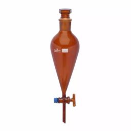 Supertek Amber Color Squibb Shape Separating Funnel, Capacity 2000 ml, 15.417.2000 (Pack of 2)-picture-27