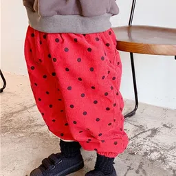 LULU & SKY Girls Polka Dot Printed High-Rise Corduroy Trousers image 4