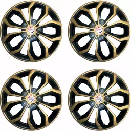 Auto Pearl gDC36 R15  381 mm(15 Inch) Press Type Wheel Hubcap with Retention Ring Glossy Golden DC Wheel Cover for Volkswagen Polo 1.0 MPI Comfortline Petrol (Set of 4) image 3
