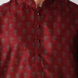 Koshin Men Floral Printed Kurta with Pyjama image 4