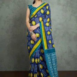 Mitera Ethnic Motifs Designer Ikat Saree image 4