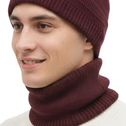 iSWEVEN Unisex Woollen Beanie image 3