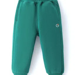 Little Kangaroos Cotton Knit Full Length Lounge Pant Solid - Teal Blue-picture-13