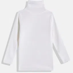 RVK Full Sleeves Solid Stretchable Skivvy Pullover Sweater - White-picture-38