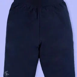 Kiddopanti Cotton Knitted Solid Cycling Shorts - Navy-picture-21