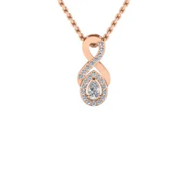 SHINE ETERNAL Women 14K Rose Gold Lab Grown Infinite Spark Diamond Pendant - 1.000 g-picture-35
