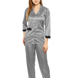 TIGYWIGY Women Satin Nightsuit-picture-36