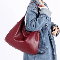 LULU & SKY Women Solid Structured Hobo Bag image 4