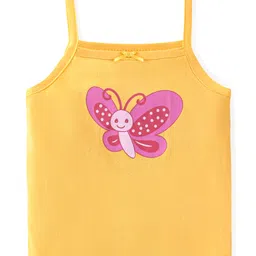 Babyoye Eco Conscious Cotton Sleeveless Slips Butterfly Print Pack of 3 - Multicolour image 2