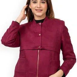 TWENTY ME Suede Bomber Jacket-picture-18