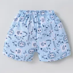 OHMS Single Jersey Knit Above Knee Length Shorts With Animal Print & Stripes Pack Of 5 - Multicolour image 2