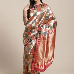 KALINI Woven Design Zari Banarasi Saree-image-91