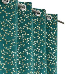 Myntra Elegant Homes Blue Velvet Door Curtain-picture-14