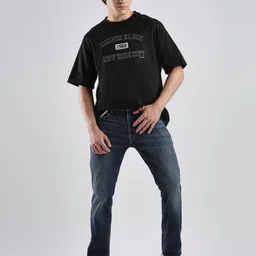 Calvin Klein Jeans Typography Embroidered Drop-Shoulder Sleeves Relaxed Fit T-shirt image 4