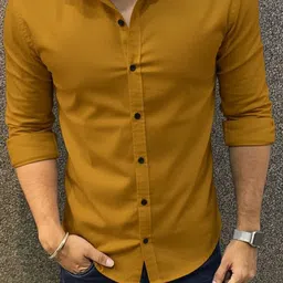 BADLAND Men Classic Fit Solid Spread Collar Casual Shirt-picture-15