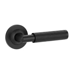 Ebco Mortise Door Handle Brass Zen On Rose 2 Matt Black Finish and ⌀50 mm Keyhole, MDHBZ-KH50-R2-BL-picture-36