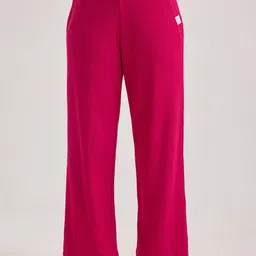 Nykd Women Mid-Rise Relaxed-Fit Flared Lounge Pants-image-43