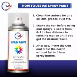 VAI ‎Pearl White Touch Up Spray Paint ‎225 ml for Mahindra Scorpio, Bolero Neo XUV500, XUV300, KUV100, ‎MH-PR-WH-225-2 (Pack of 2) image 4