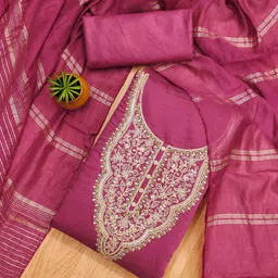 LeeliPeeri Designer Embroidered Unstitched Dress Material-image-39