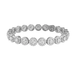 Emori 18KT White Gold Radiant Cocktail Lab Diamond Bracelet - 6.16 g-picture-10