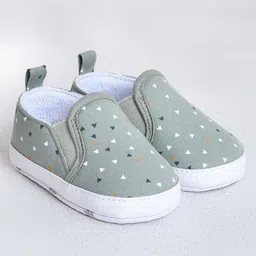 Mi Arcus Cotton Geometric Printed Booties - Green-image-12