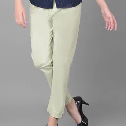 Comfort Lady Women Solid Mid-Rise Casual Regular Trouser-image-63