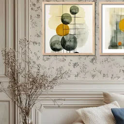 Kotart Brown & White 2 Pieces Printed Wooden Wall Arts image 5