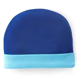 Babyhug 100% Cotton Cap Mittens & Text Print Navy Blue- Diameter 11 cm image 3