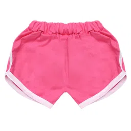 Superminis Cotton Blend Knit Pack Of 2 Good Vibes Only & Smile Text Printed Shorts - Yellow & Pink image 4