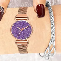 Miss Perfect Women Embellished Dial & Bracelet Style Straps Analogue Watch SHI99-picture-41