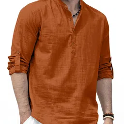 Fifth U Men Brown Kurta-picture-17