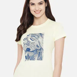 Tromko Women Pack of 3 Typography Printed Round Neck Cotton Regular Fit T-shirts image 4