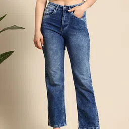 Mast & Harbour Women Mid-Rise Straight Fit Jeans-picture-39