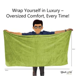 Black gold Green Towel Set image 4