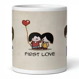 Mr UVD White & Brown Graphic Printed Ceramic Glossy Mug 350 ml image 4