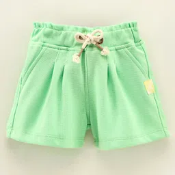 Little Kangaroos Solid Color Shorts - Green-image-25