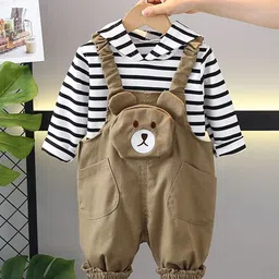 StyleCast x Revolte Infant Boys Cotton Dungaree With T-Shirt-picture-28