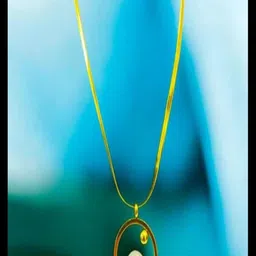 Yugosmile Gold-Plated Circular Pendants with Chains image 1