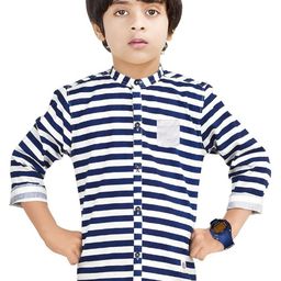 MADE IN THE SHADE Unisex Kids Horizontal Stripes Printed Casual Shirt-picture-45