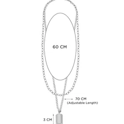 Yellow Chimes Rhodium-Plated Geometric Pendants with Chains image 4
