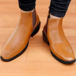 Bxxy Men Height Increasing Block-Heeled Chelsea Boots-picture-39