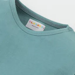 BLUSHES Christmas Theme 100% Cotton Full Sleeves Santa Is Coming Text Printed Romper - Olive Green image 5