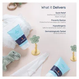 Growgether Diaper Rash Cream with Zinc Oxide, Squalane & Chamomile Formula, Hypoallergenic Rash Treatment, Soothes, Heals, Prevents Diaper Rash, Dermatologist Tested, Parabens & Fragrance Free - 100g image 5