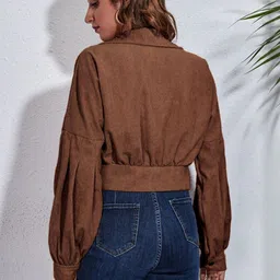 Mast & Harbour Drop Shoulder Long Lantern Sleeve Jacket image 5