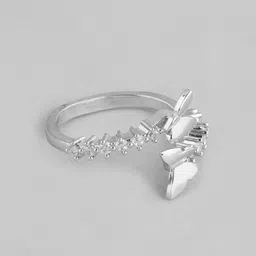 DressBerry Women Stone-Studded Butterfly-Shaped Finger Ring-picture-34
