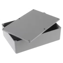 RS PRO Grey Die Cast Aluminium Enclosure, Grey Lid, 171.9 x 120.9 x 55 mm Model No 5173850 image 3