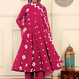 DIVASTRI Women Printed Regular Kurta with Trousers & With Dupatta-picture-22