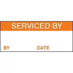 RS PRO Adhesive Pre-Printed Adhesive Label-Serviced By-. Quantity: 140, 7587983 Bag of 140 Pcs image 3