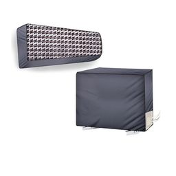The Furnishing Tree Grey Printed Air Conditioner Cover-picture-0