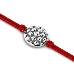 KUBERBOX 92.5 Sterling Silver Charm Detail Rakhi image 4